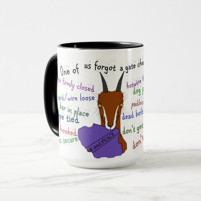 Taza Cabra, cabras, artista de escape, lamancha (Anverso izquierdo)