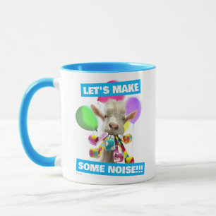 Taza Cabra con Sopladores de Fiesta