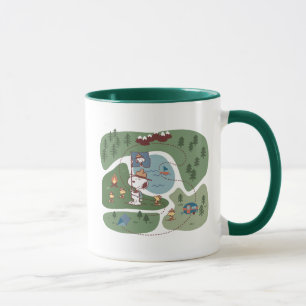 Taza Cacahuetes   Anidado en el camping de las montañas