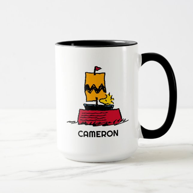 Taza Cacahuetes | Barco de vela de Woodstock Snoopy Dis (Derecha)