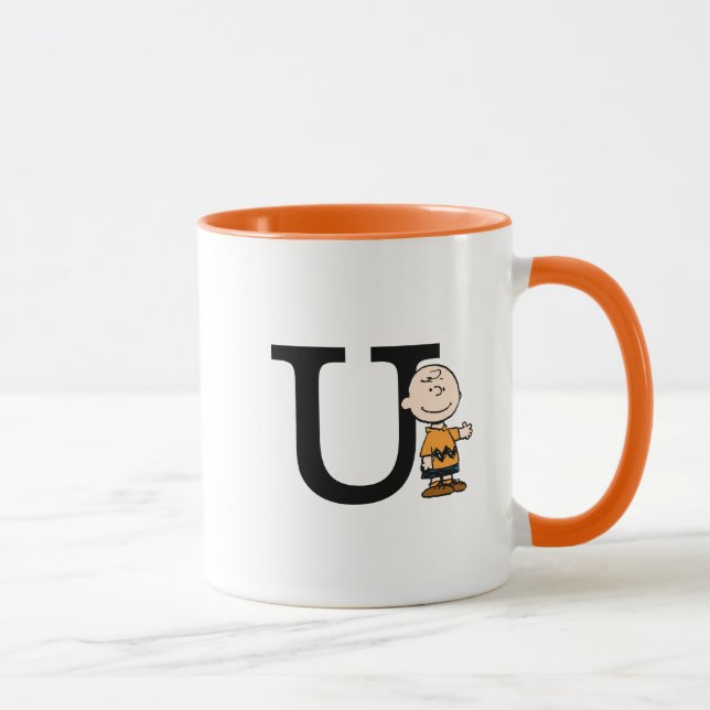 Taza Cacahuetes | Charlie Brown Monograma U (Derecha)