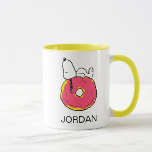 Taza Cacahuetes   Donut rosado Snoopy