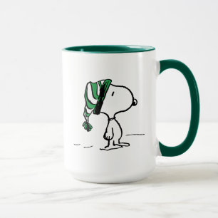 Taza Cacahuetes   Gorra de nieve verde de Snoopy