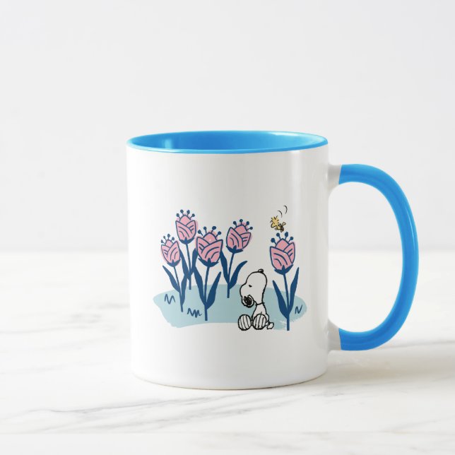 Taza Cacahuetes | Jardín de flores Snoopy & Woodstock (Derecha)