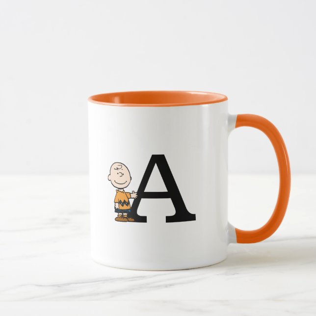 Taza Cacahuetes | Monograma A de Charlie Brown (Derecha)