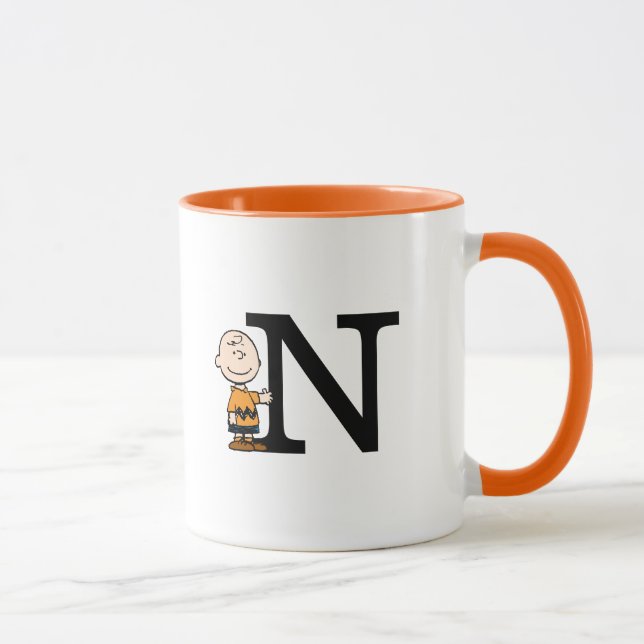 Taza Cacahuetes | Monograma de Charlie Brown N (Derecha)