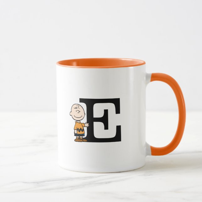 Taza Cacahuetes | Monograma E de Charlie Brown (Derecha)