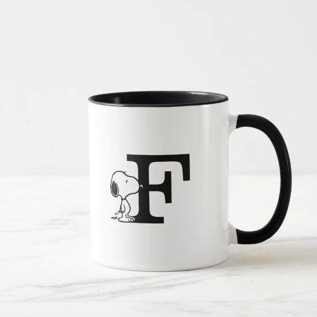 Taza Cacahuetes | Monograma F de Snoopy (Derecha)