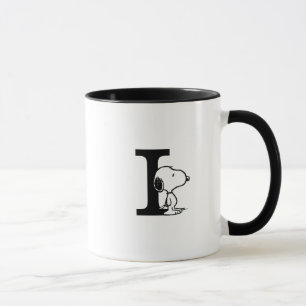 Taza Cacahuetes   Monograma I de Snoopy