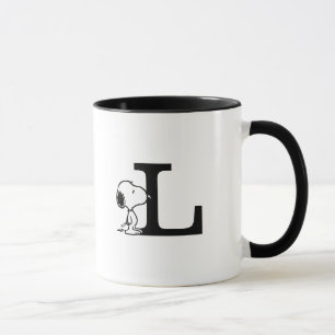 Taza Cacahuetes   Monograma L de Snoopy