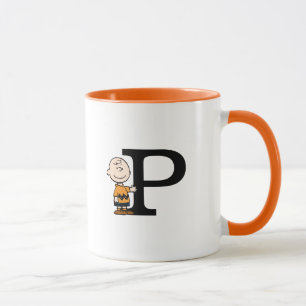 Taza Cacahuetes Monograma P de Charlie Brown