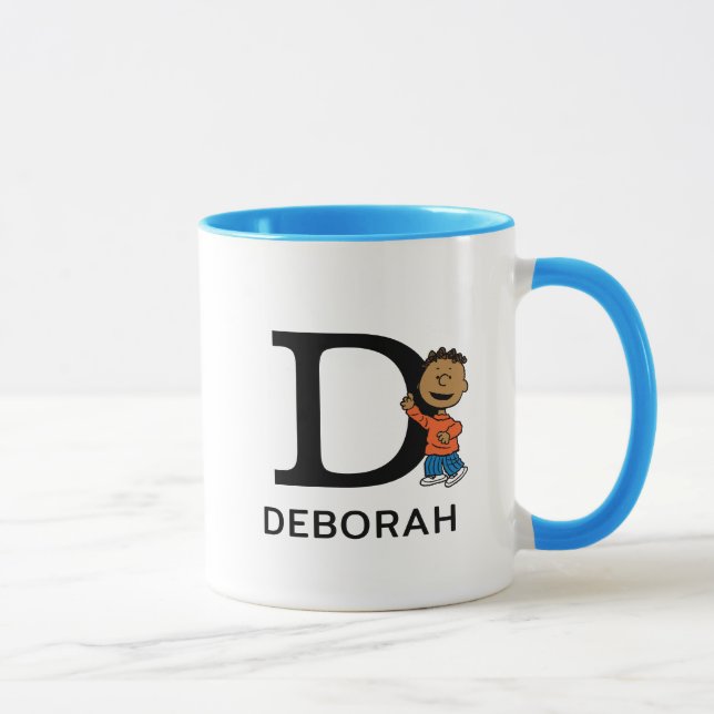Taza Cacahuetes | Nombre de Franklin y Monograma D (Derecha)