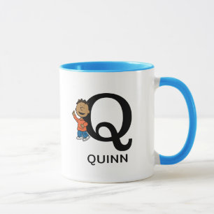 Taza Cacahuetes Nombre de Franklin y Monograma Q