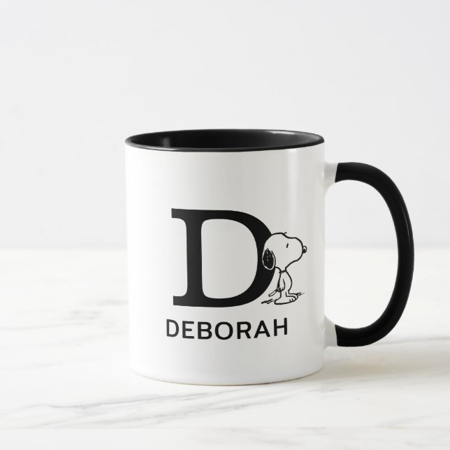 Taza Cacahuetes | Nombre y Monograma D de sonda (Derecha)