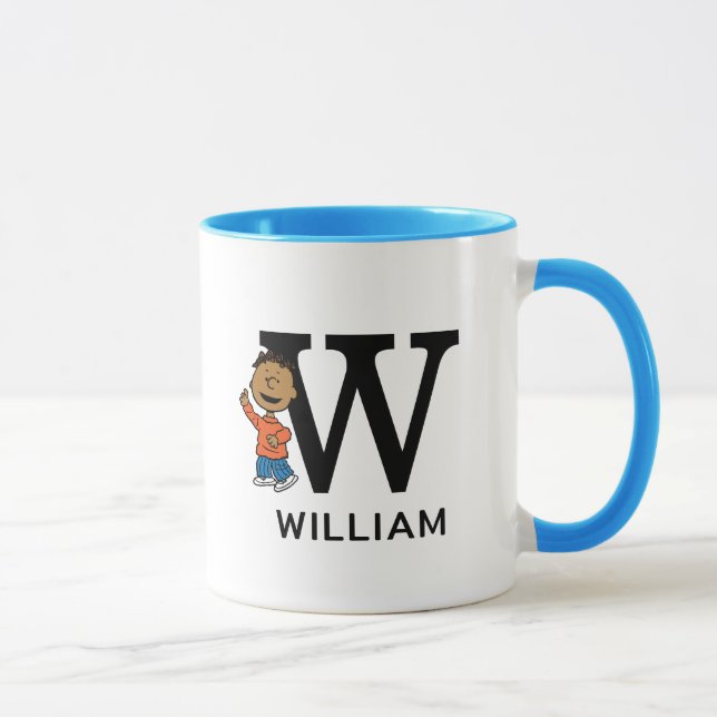 Taza Cacahuetes | Nombre y Monograma de Franklin W (Derecha)