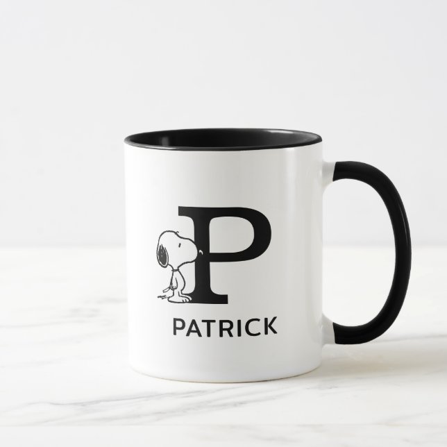 Taza Cacahuetes | Nombre y Monograma de sonda P (Derecha)