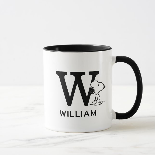 Taza Cacahuetes | Nombre y Monograma W (Derecha)