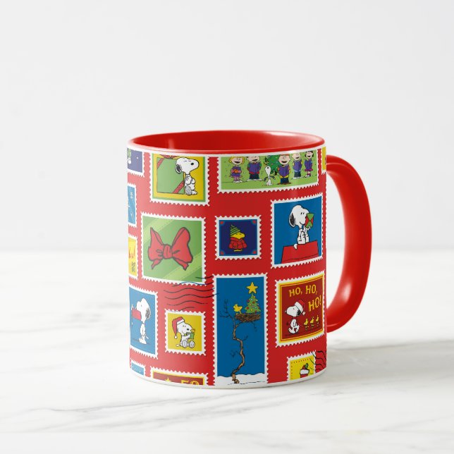 Taza Cacahuetes | Patrón de sellos postales de Navidade (Anverso derecho)