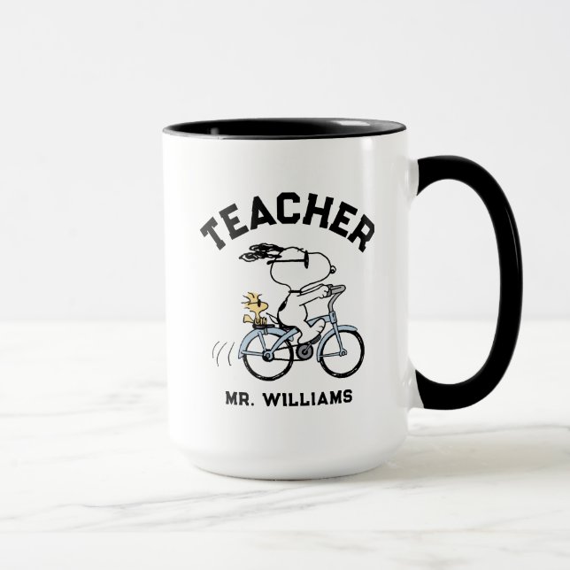 Taza Cacahuetes | Profesor de Bicicleta Snoopy & Woodst (Derecha)