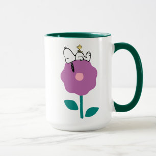 Taza Cacahuetes   Silbato de flor de Snoopy y Woodstock