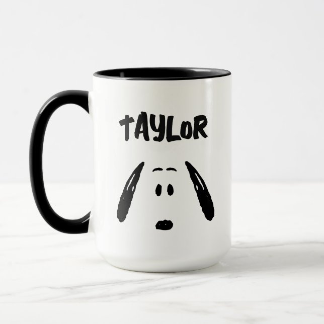 Taza Cacahuetes | Snoopy Face | Añadir su nombre (Izquierda)