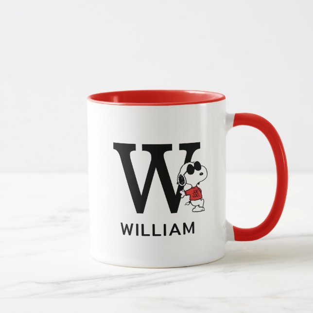 Taza Cacahuetes | Snoopy "Joe Guay" | Nombre y monogram (Derecha)