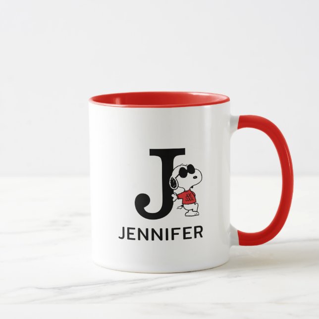Taza Cacahuetes | Snoopy "Joe Guay" | Nombre y monogram (Derecha)