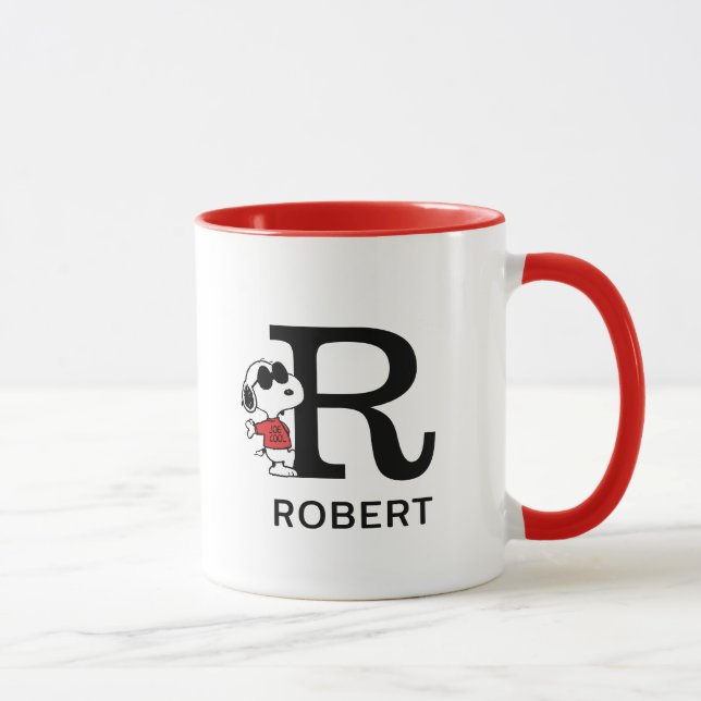 Taza Cacahuetes | Snoopy "Joe Guay" | Nombre y Monogram (Derecha)