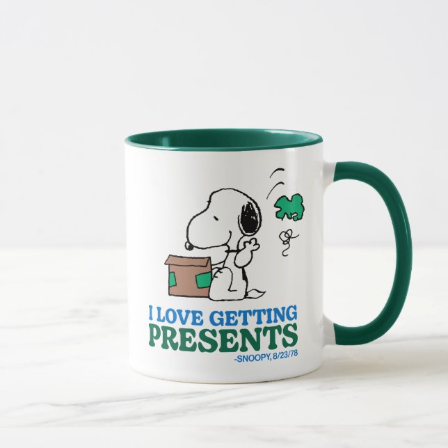 Taza Cacahuetes | Snoopy Me Encanta Obtener Presencias (Derecha)