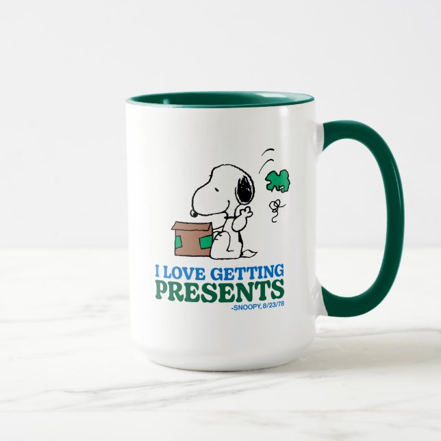 Taza Cacahuetes | Snoopy Me Encanta Obtener Presencias (Derecha)