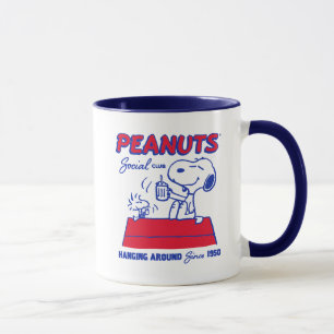 Taza Cacahuetes   Snoopy & Woodstock colgando alrededor