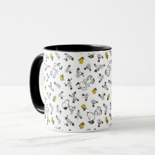 Taza Cacahuetes Snoopy & Woodstock Patrón de flores B