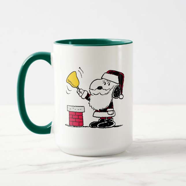 Taza Cacahuetes | Snoopy & Woodstock Santa Bell Ringer (Izquierda)