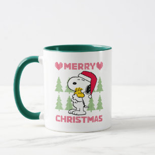 Taza Cacahuetes   Snoopy & Woodstock Santa Claus Hug
