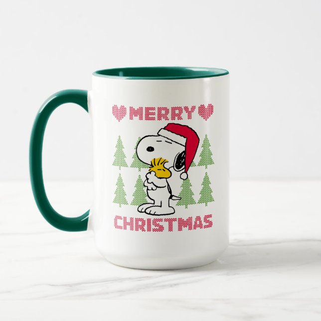 Taza Cacahuetes | Snoopy & Woodstock Santa Claus Hug (Izquierda)