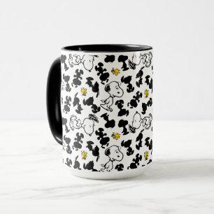 Taza Cacahuetes   Snoopy & Woodstock Shadow Pattern