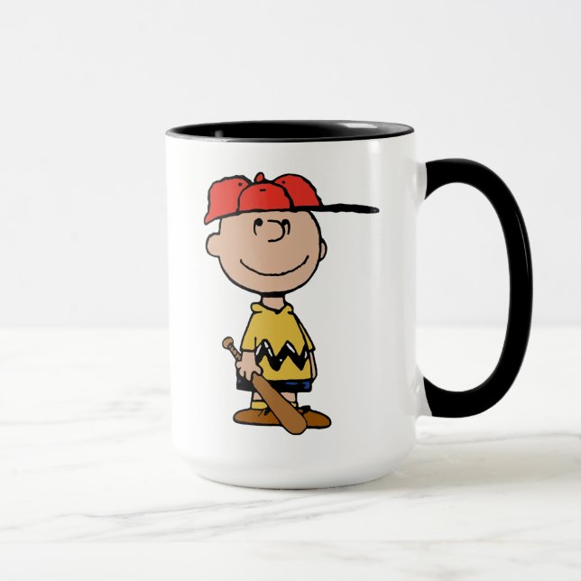 Taza Cacahuetes | Sonrisa de béisbol Charlie Brown (Derecha)