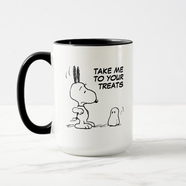 Taza Cacahuetes | Woodstock Scares Snoopy (Izquierda)