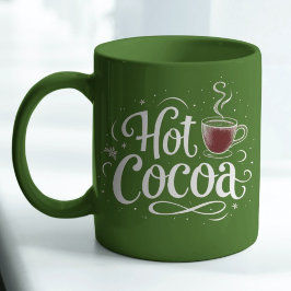 Taza Cacao caliente Elegante Guión Blanco Cita Cacao ca
