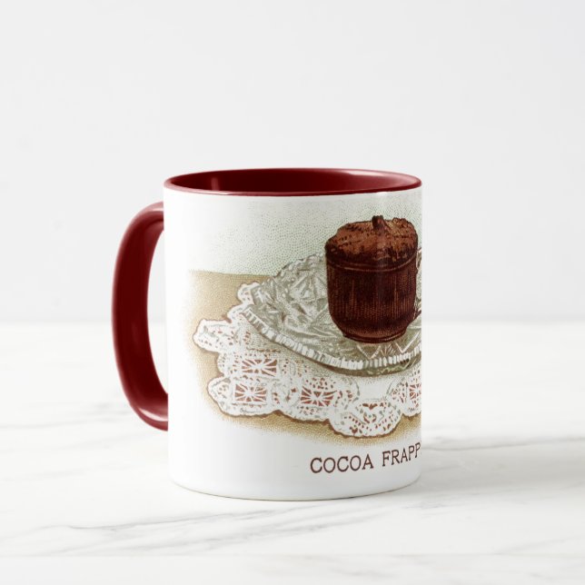Taza Cacao fresco chocolate chocolate elegante marrón b (Anverso izquierdo)