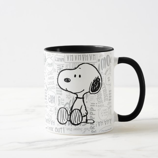 Taza CACAOS | Snoopy en Cómics en Blanco y Negro (Derecha)