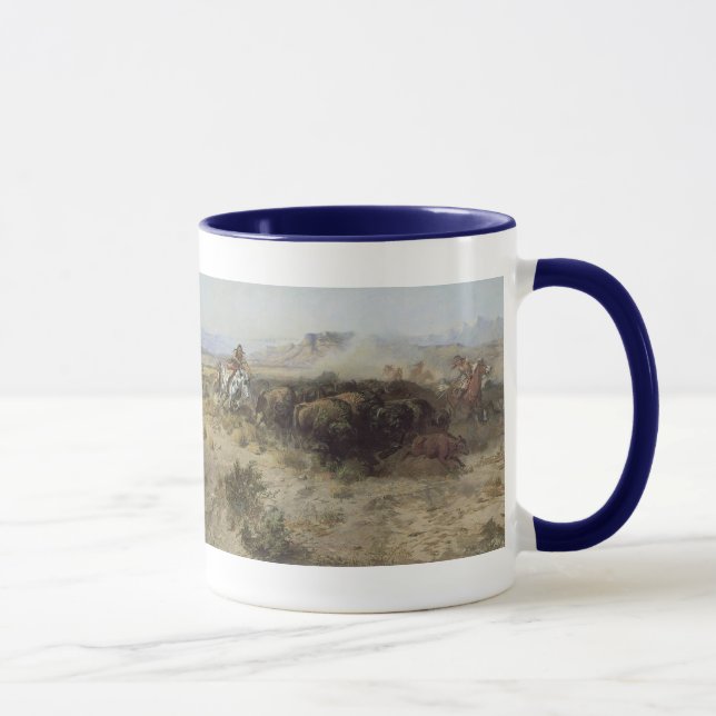 Taza Cacería de búfalos No. 26 de CM Russell, Indios de (Derecha)