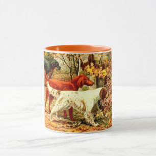 Taza Cacería de perro de alcantarilla irlandesa en otoñ