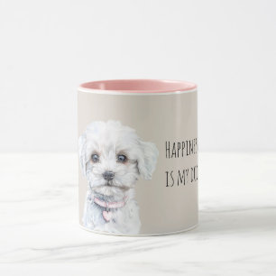 Taza Cachorro Blanco Dulce