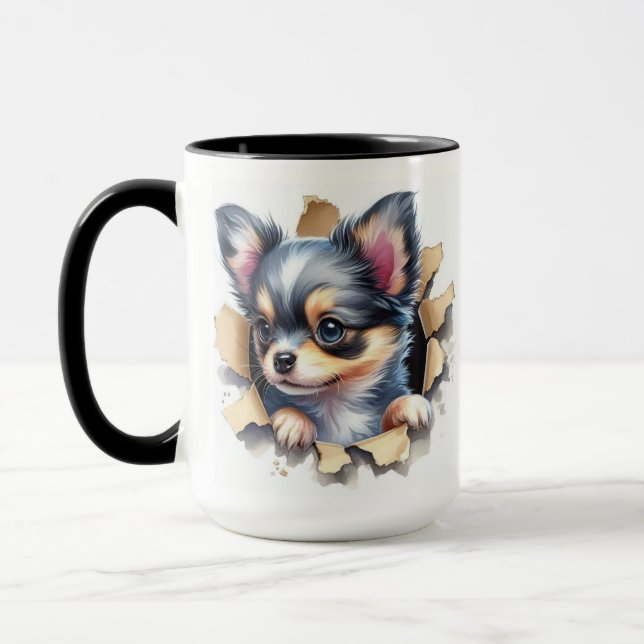 Taza cachorro de Chihuahua lindo (Izquierda)