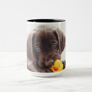 Taza Cachorro de chocolate con pato de juguete