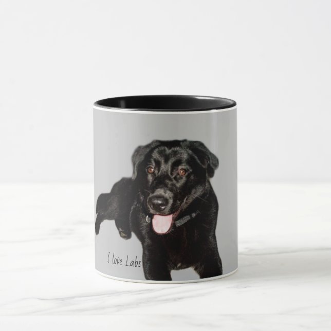 Taza Cachorro de Labrador Negro (Centro)