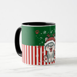 Taza Cachorro de Santa con Cuernos