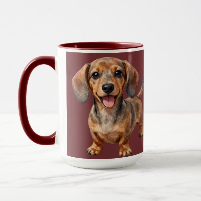 Taza Cachorro feliz de Dachshund (Izquierda)