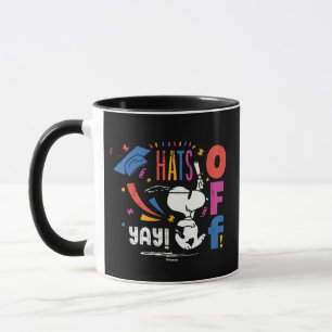 Taza Cachorros Snoopy Sombreros Fuera Para Ti Graduació